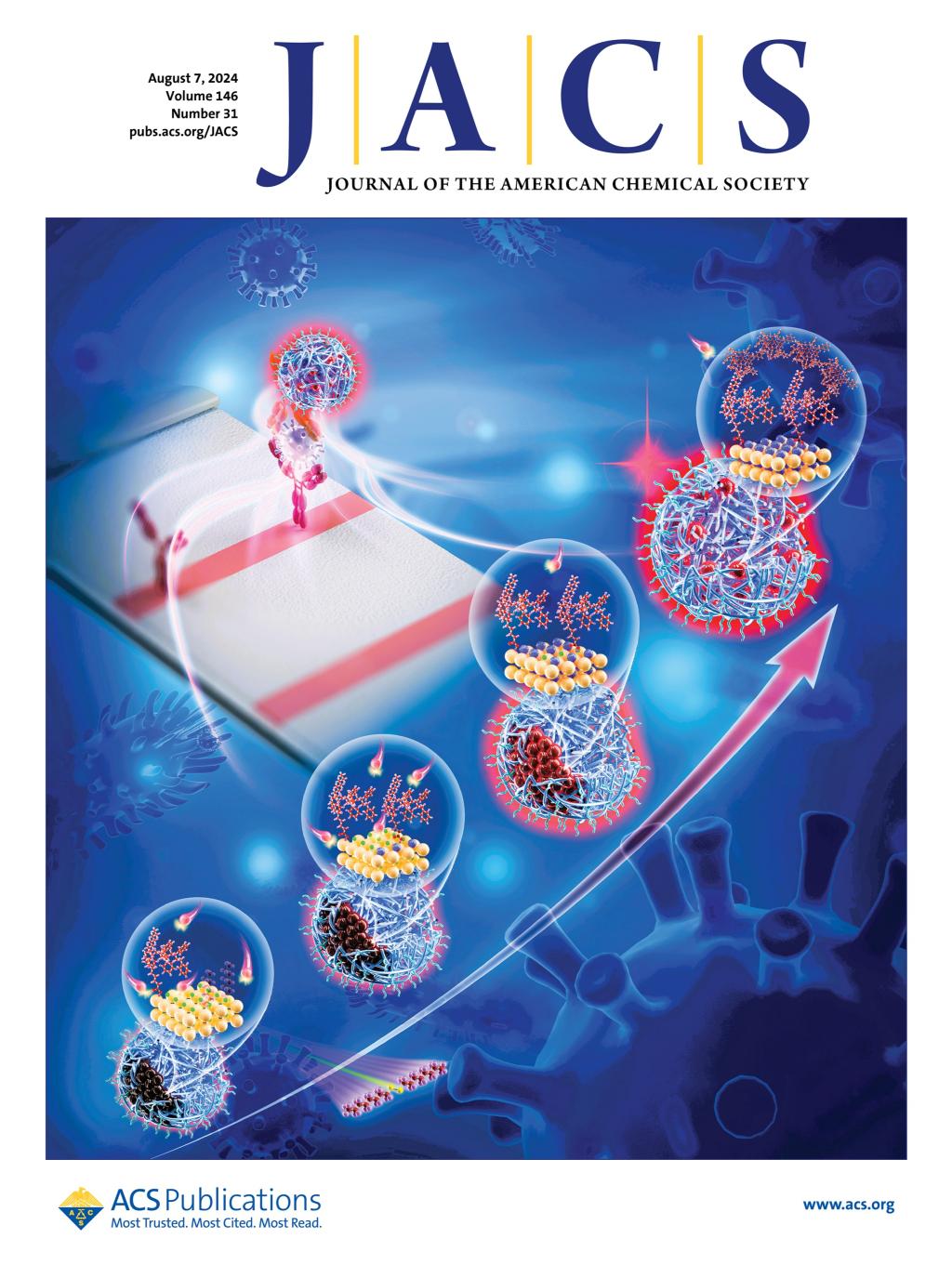 Professor Pang Daiwen and his team achieved a new breakthrough with quantum dot nanospheres having a PLQY close to 100%, and the achievement was published in JACS, receiving cover story recognition